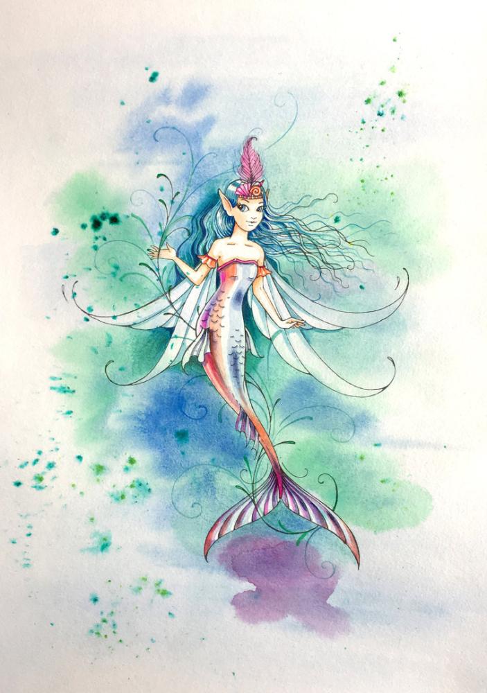 Pink Ink Designs Clear Stamp Set Sea Nymphs #025