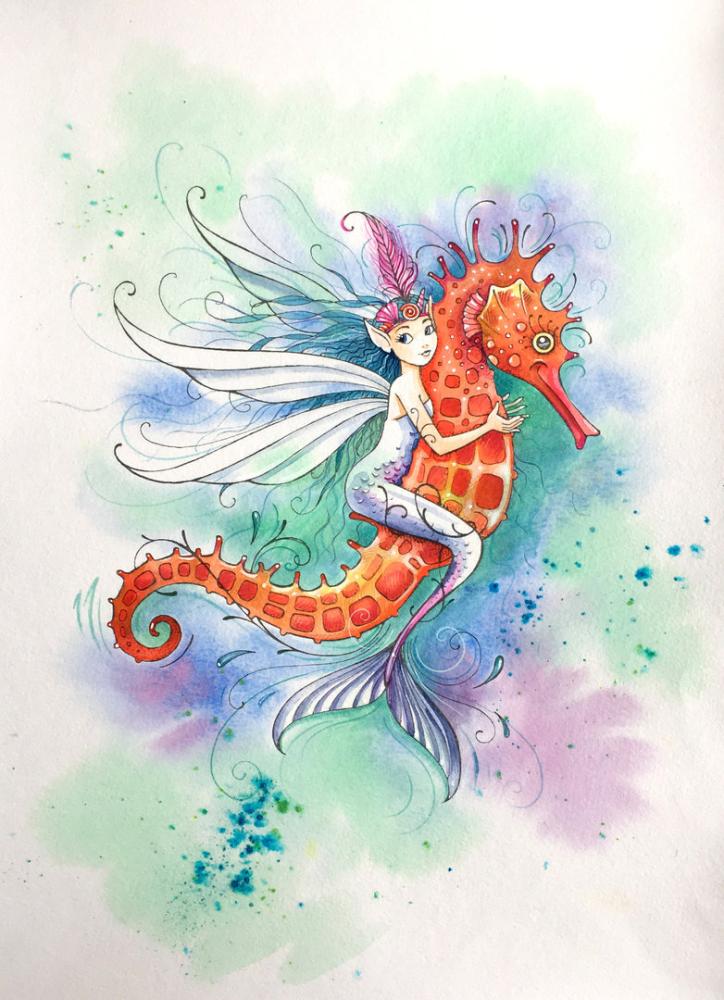 Pink Ink Designs Clear Stamp Set Sea Nymphs #025