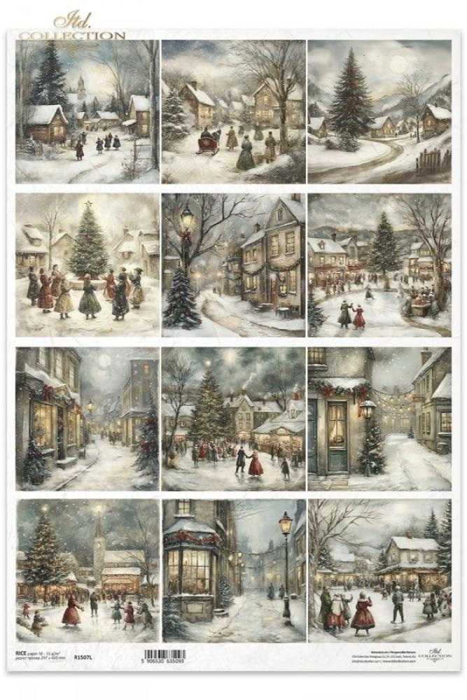 R1507L ITD Collection Winter's Tale A3 Rice Paper Old Market