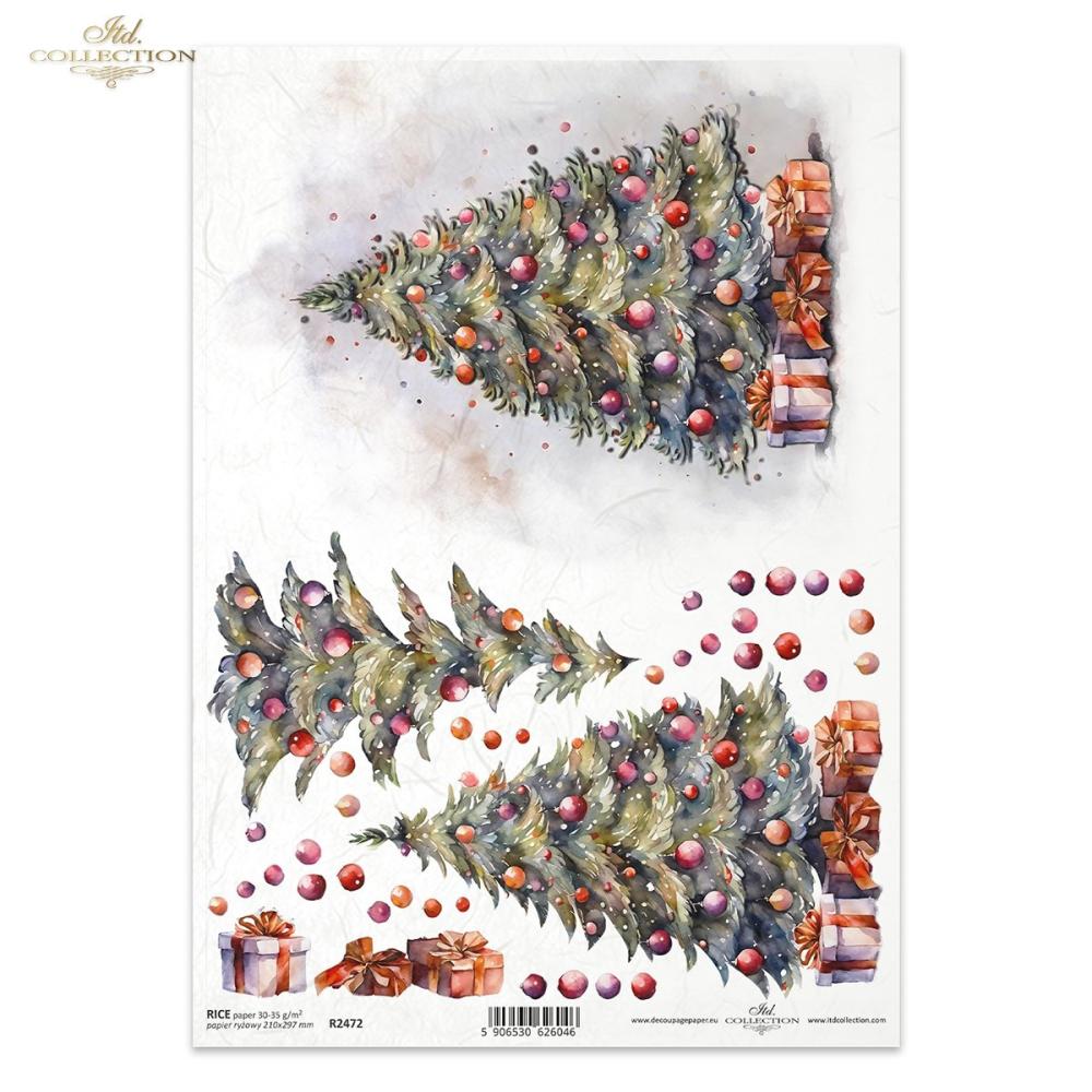 R2472 ITD Collection Christmas Tree A4 Rice Paper