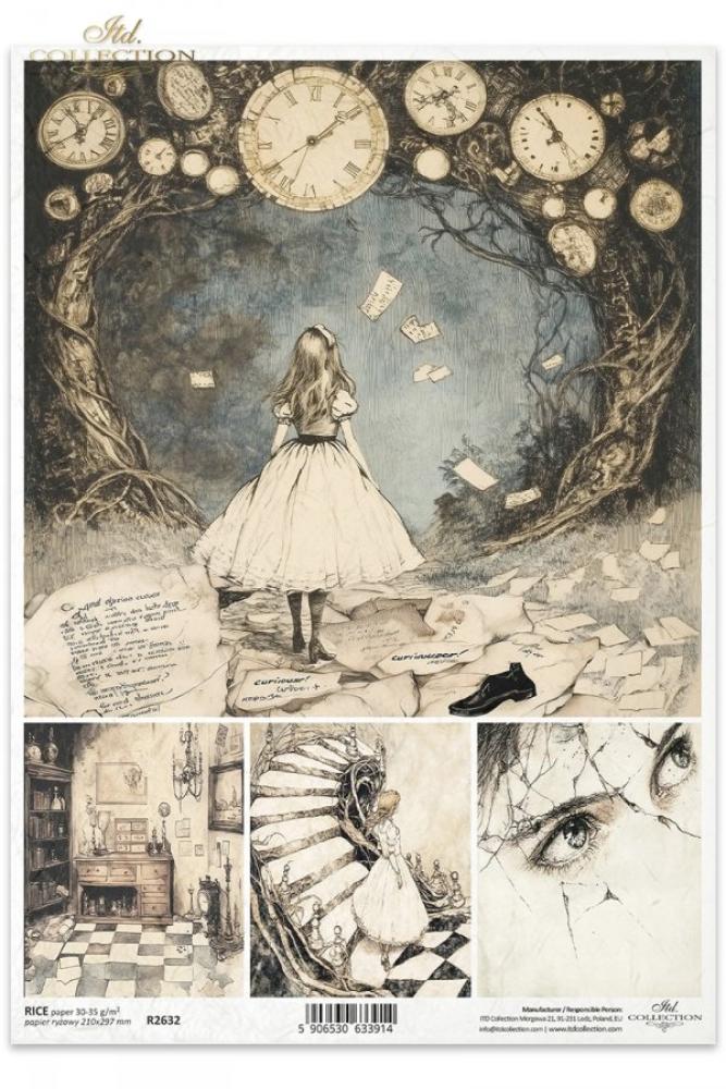R2632 ITD Collection Alice's Magic A4 Rice Paper