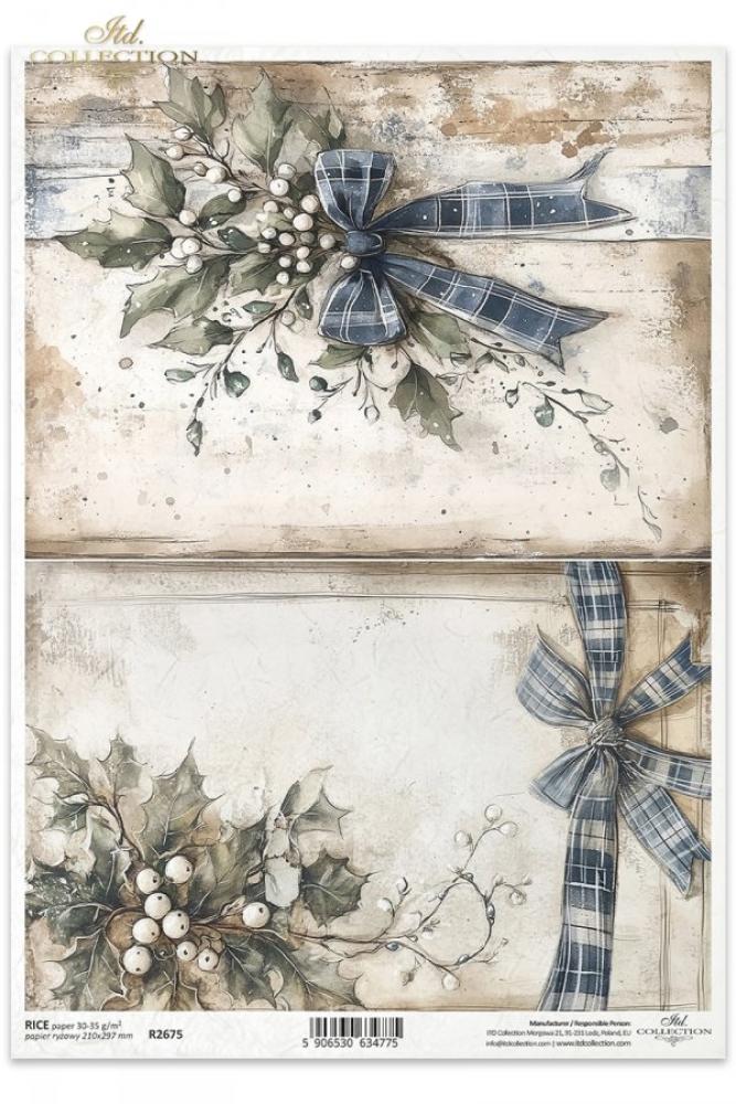 R2675 ITD Collection Winter´s Tale A4 Rice Paper Bouquets