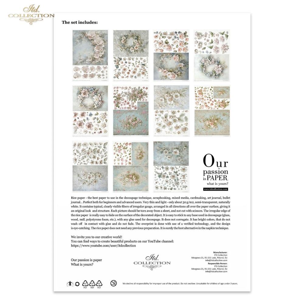 RP086 ITD Collection Celebrate the Moments A4 Rice Paper Creative Set
