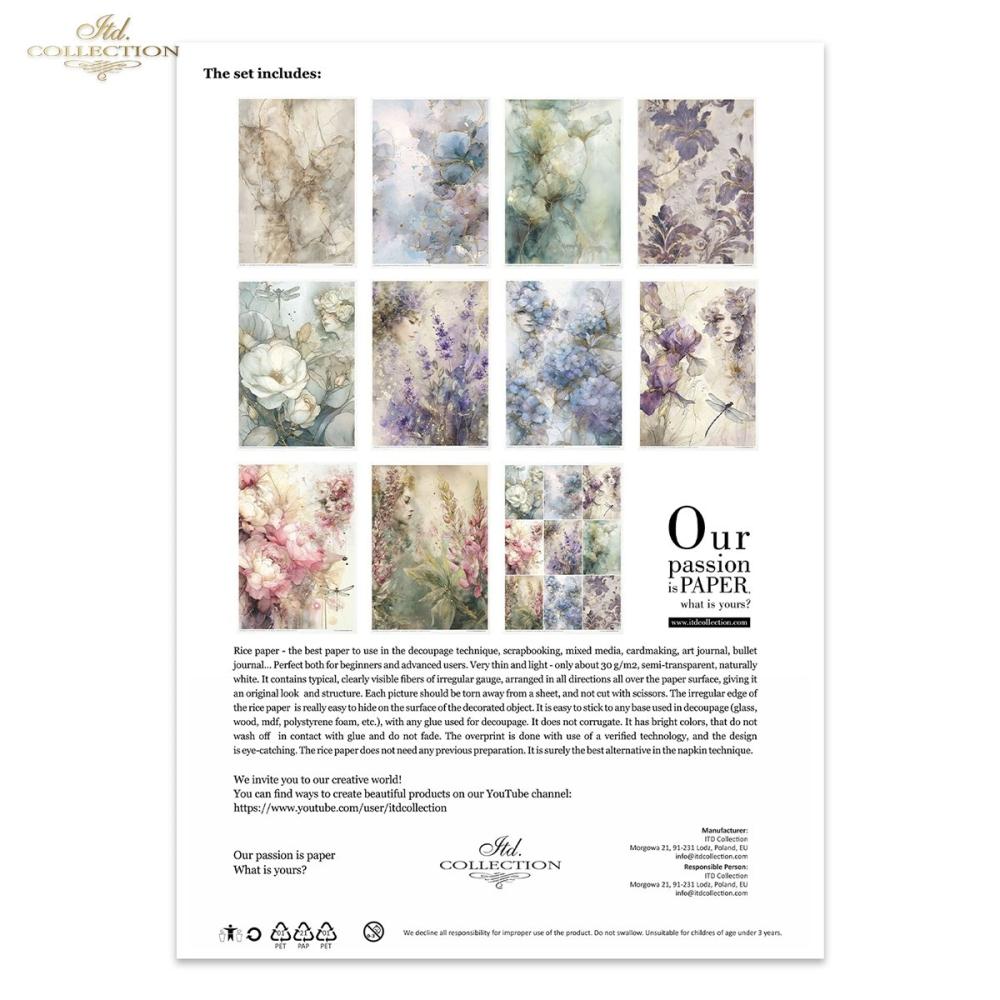 RP091 ITD Collection Garden of Muses A4 Rice Paper Creative Set