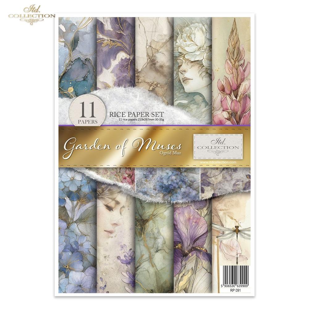 RP091 ITD Collection Garden of Muses A4 Rice Paper Creative Set