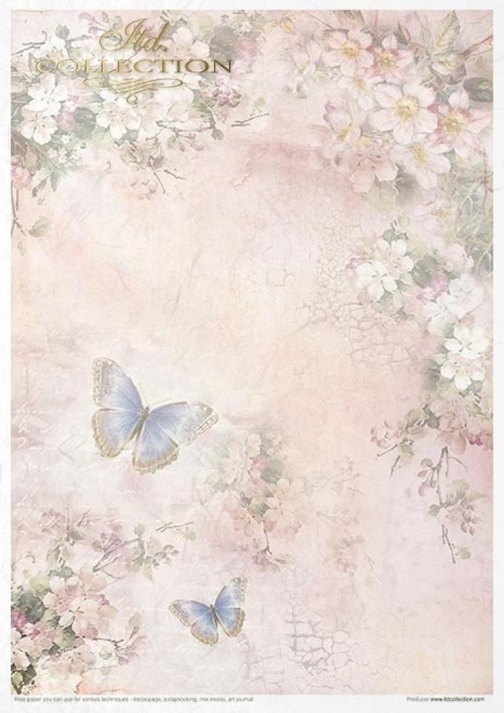 ITD Collection A4 Rice Paper Creative Set Rosy Summertime