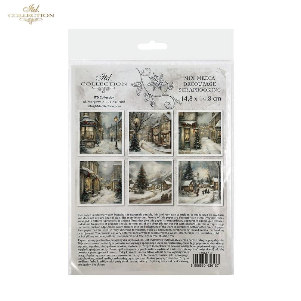RSM190 ITD Collection Christmas Old Market Mini Rice Paper Set
