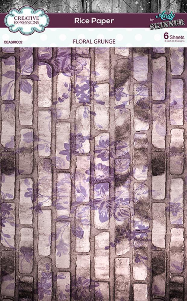 Rice Paper Set Floral Grunge by Andy Skinner