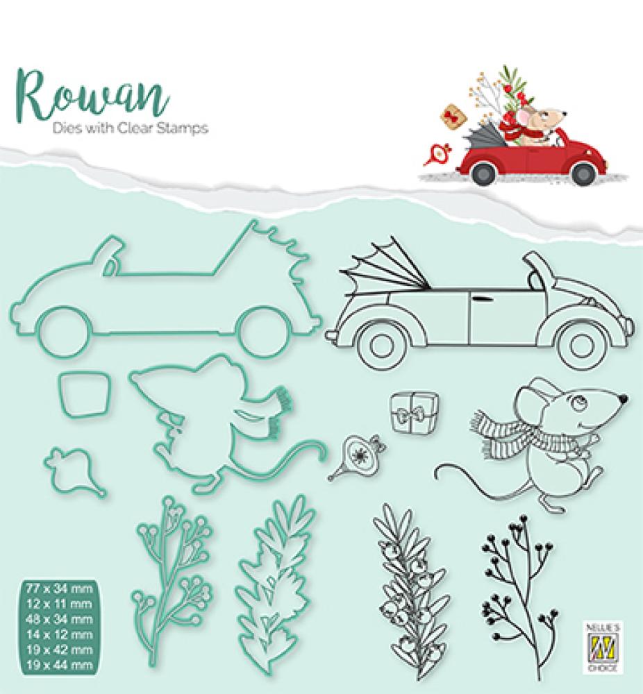 Rowan Dies w Clear Stamps Christmas Car #04