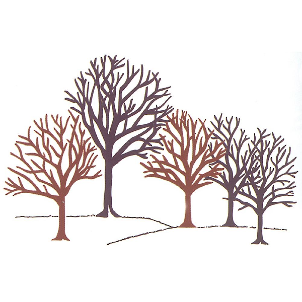 Rubber Stampede Wood Stamp Winter Woods