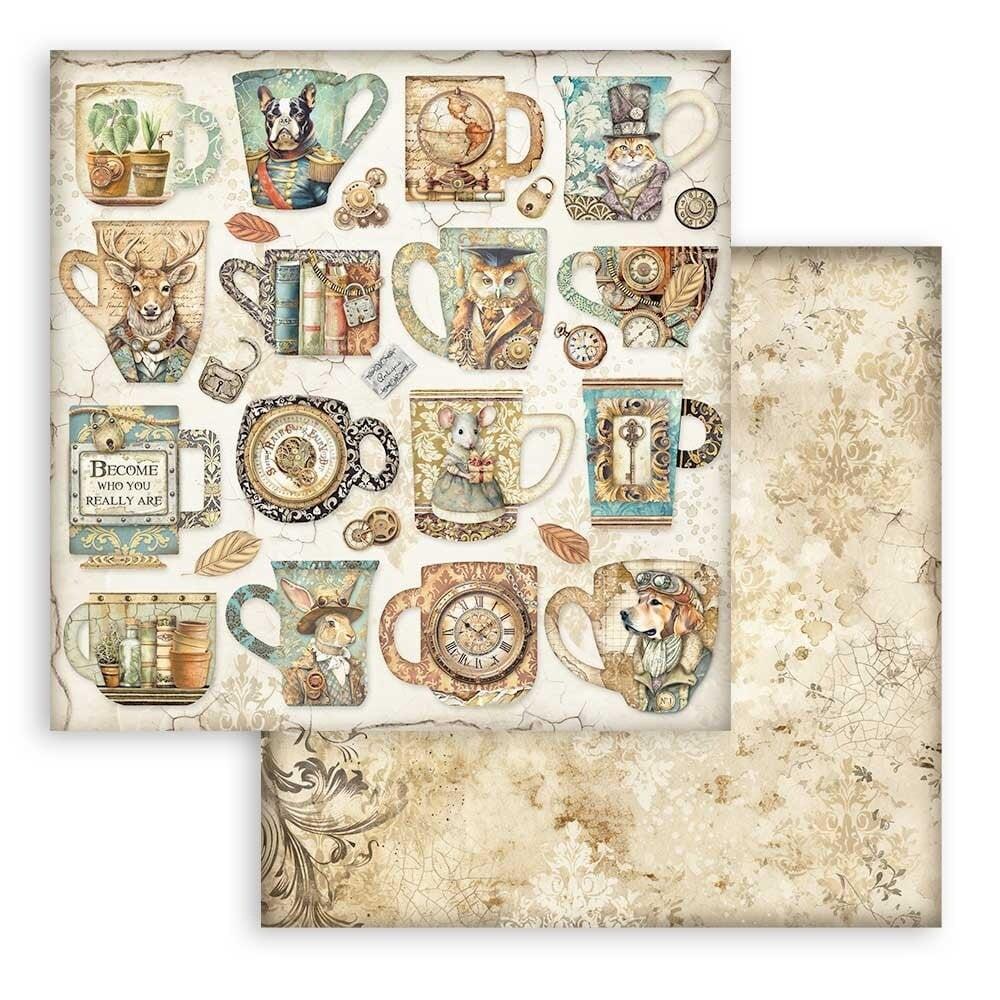 SBB1027 Stamperia Alterego 12x12 Paper Sheets Tags 3er Set