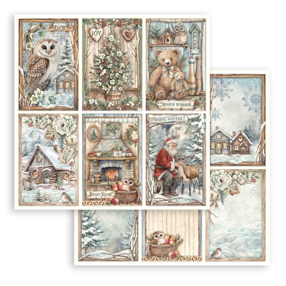 SBB1089 Stamperia The Owl's House 12x12 Paper Sheets Cards 3er Set