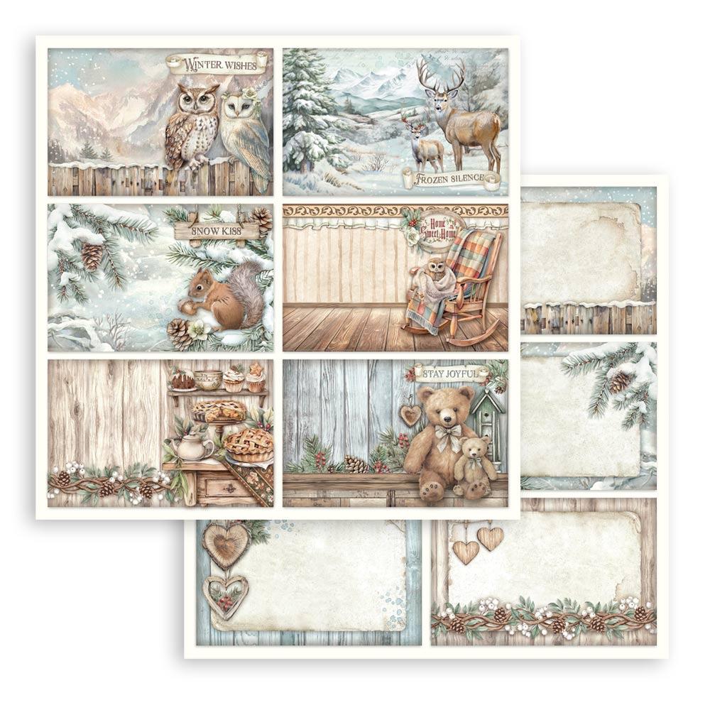 SBB1090 Stamperia The Owl's House 12x12 Paper Sheets Cards 3er Set