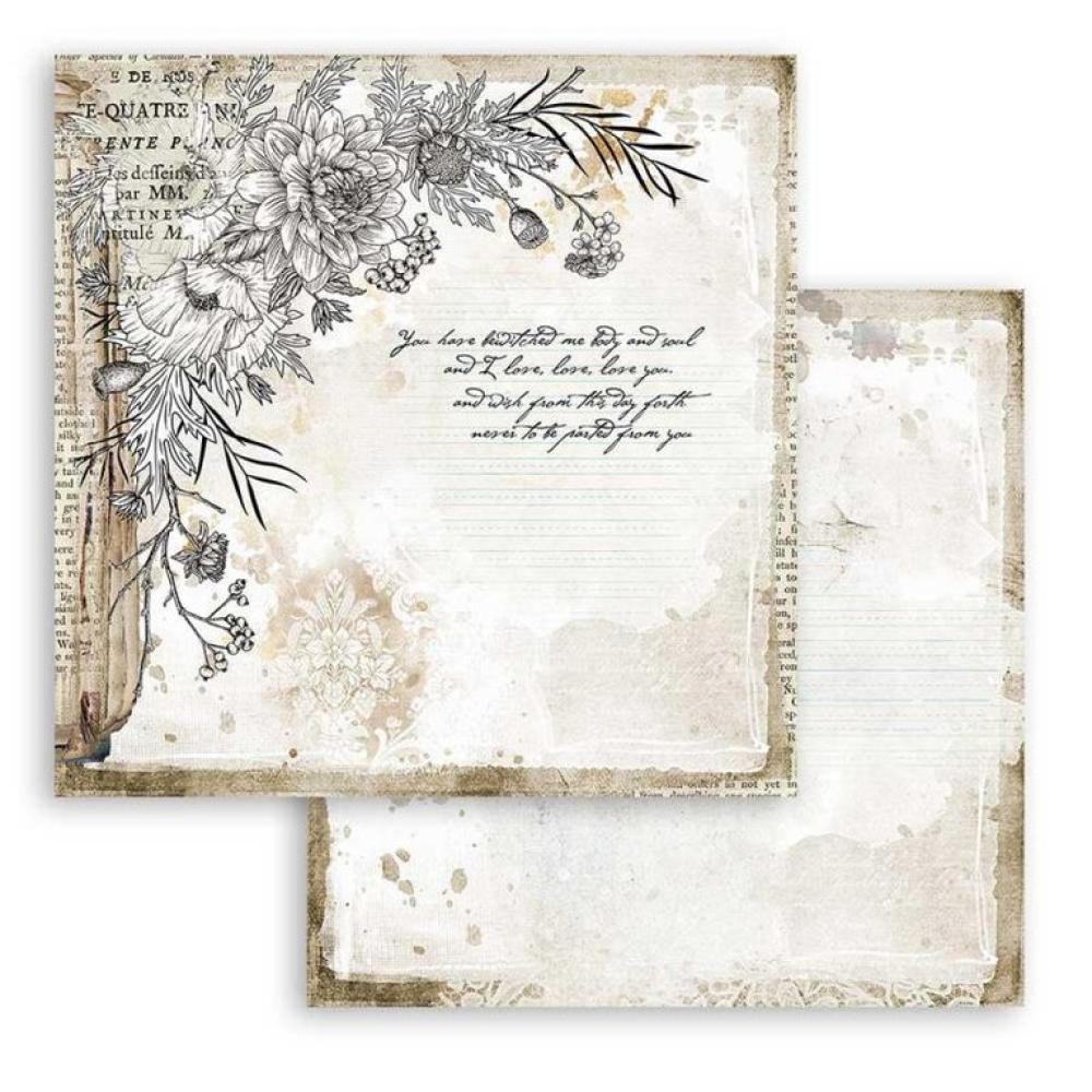Stamperia 12x12 Paper Journal Flower Corner #SBB781