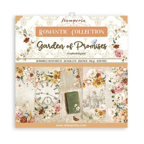 Stamperia 8x8 Paper Pad Garden of Promises SBBS59