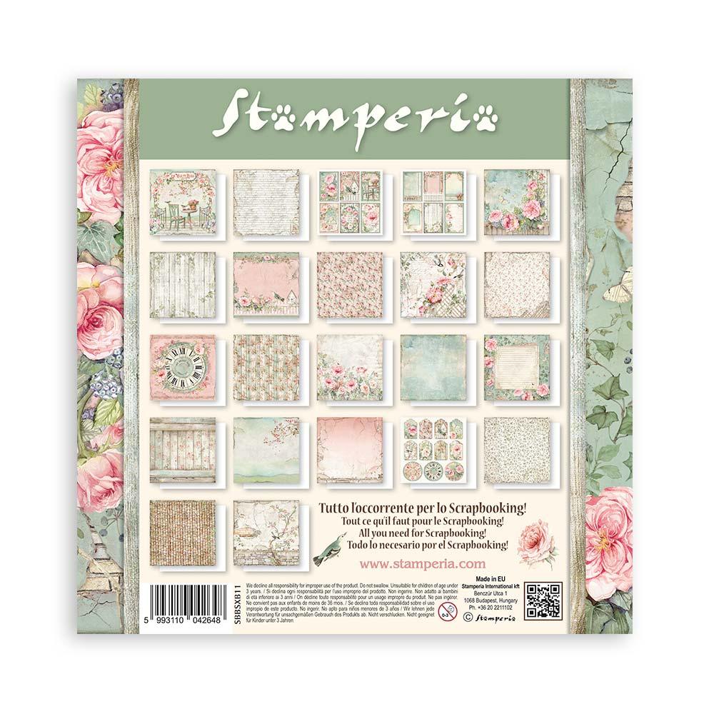 SBBSXB11 Stamperia House of Roses MAXI 8x8 Paper Pad