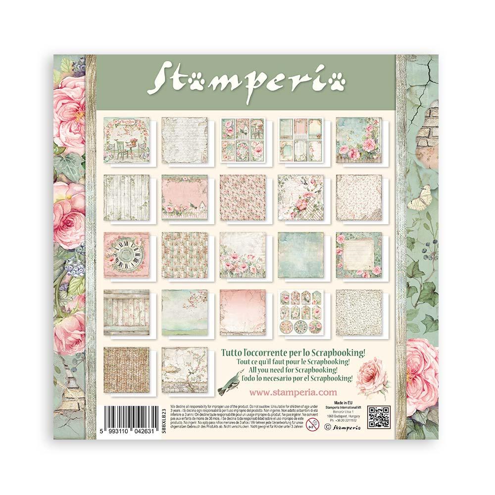 SBBXLB23 Stamperia House of Roses 12x12 MAXI Paper Pad
