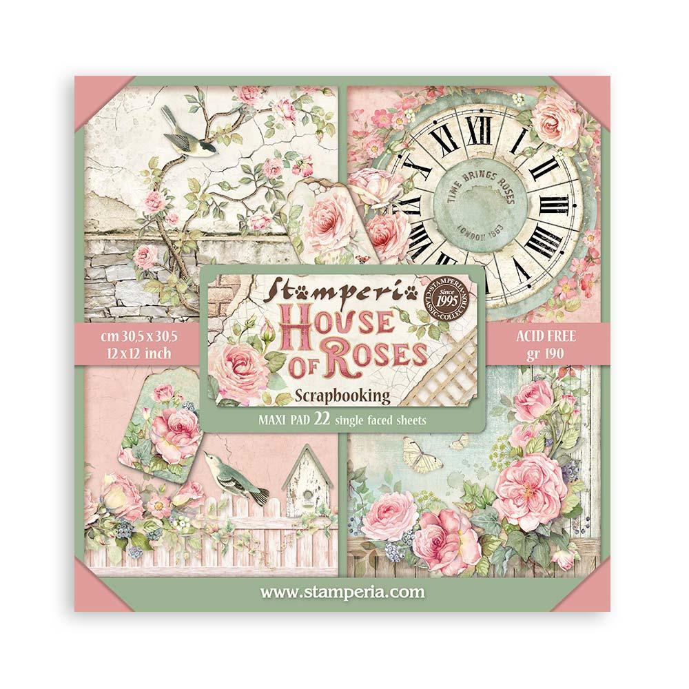 SBBXLB23 Stamperia House of Roses 12x12 MAXI Paper Pad