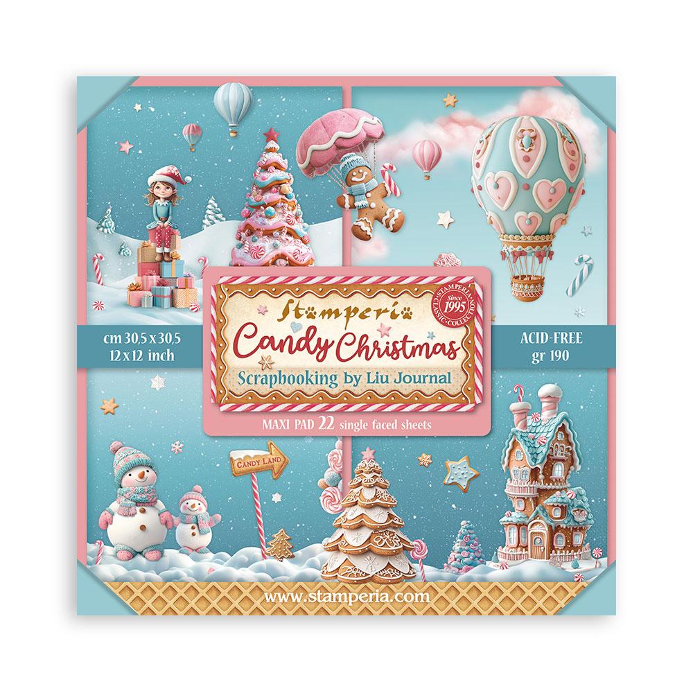 SBBXLB27 Stamperia Candy Christmas 12x12 MAXI Paper Pad