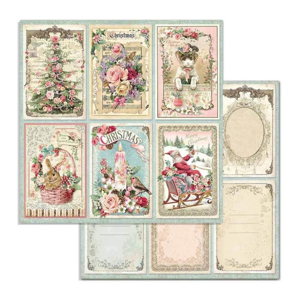 Stamperia 6x6 Paper Pad Pink Christmas #SBBXS07