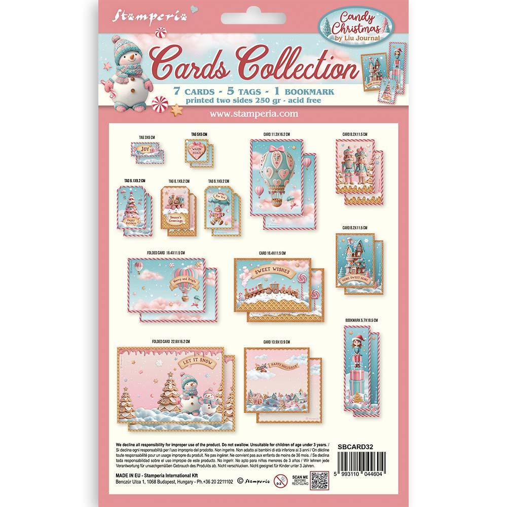 SBCARD32 Stamperia Candy Christmas Cards Collection