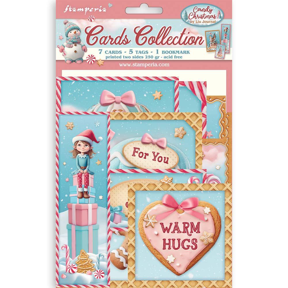 SBCARD32 Stamperia Candy Christmas Cards Collection