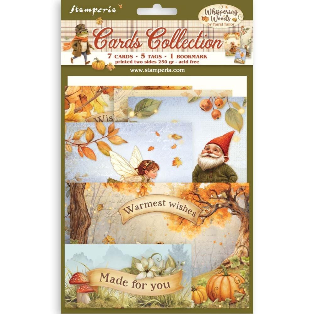 SBCARD33 Stamperia Whispering Woods Cards Collection