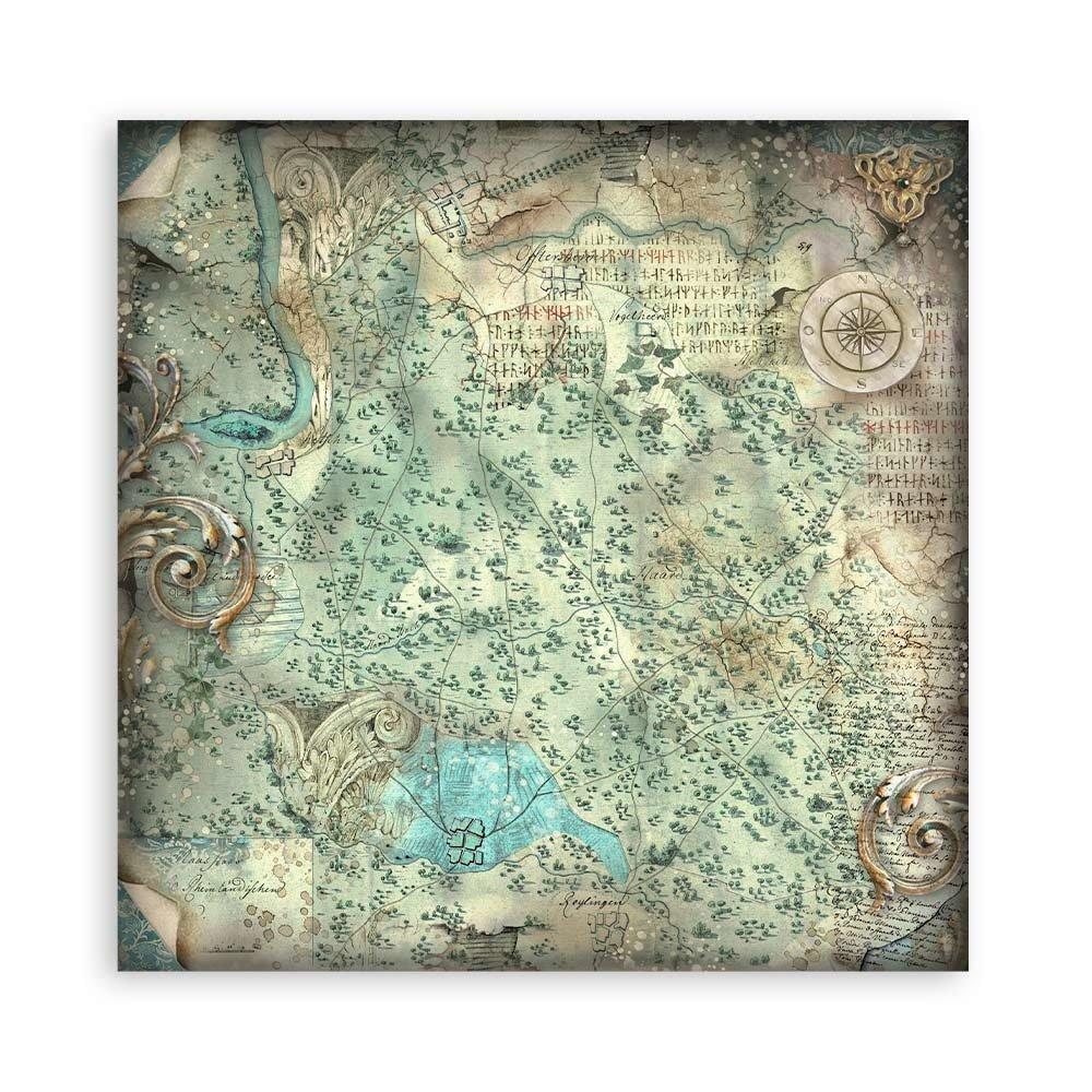 SBPLT10 Stamperia Fabric Sheets Magic Forest