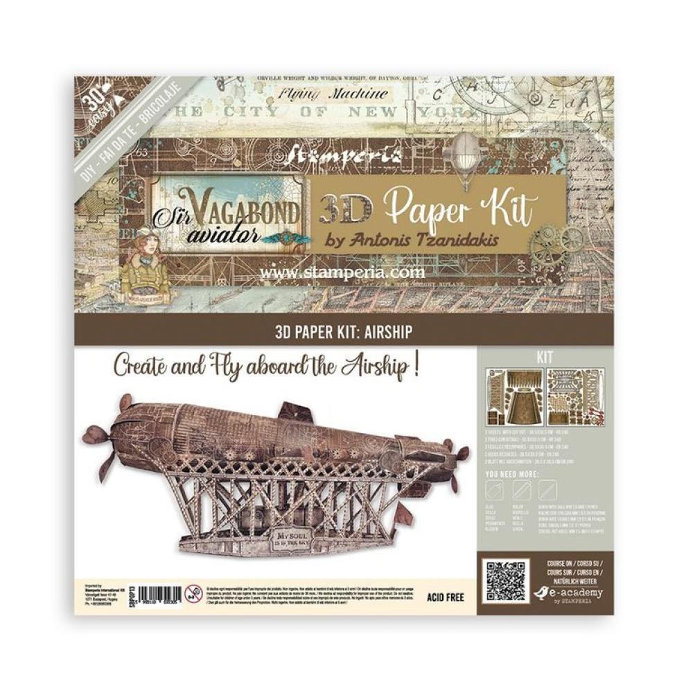 Stamperia 3D Paper Kit Sir Vagabond Aviator SBPOP13