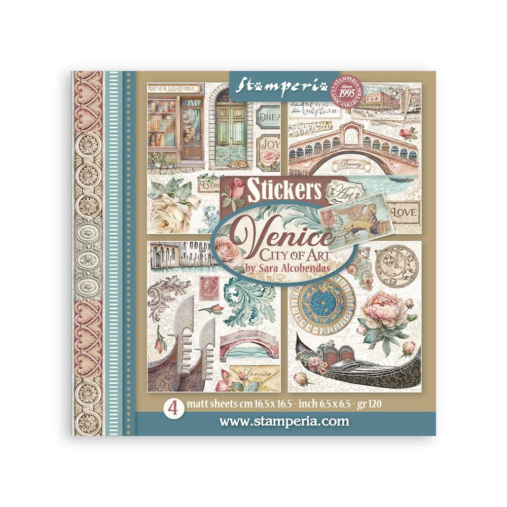 SBSTK03 Stamperia Venice City of Art Stickers (4pcs)