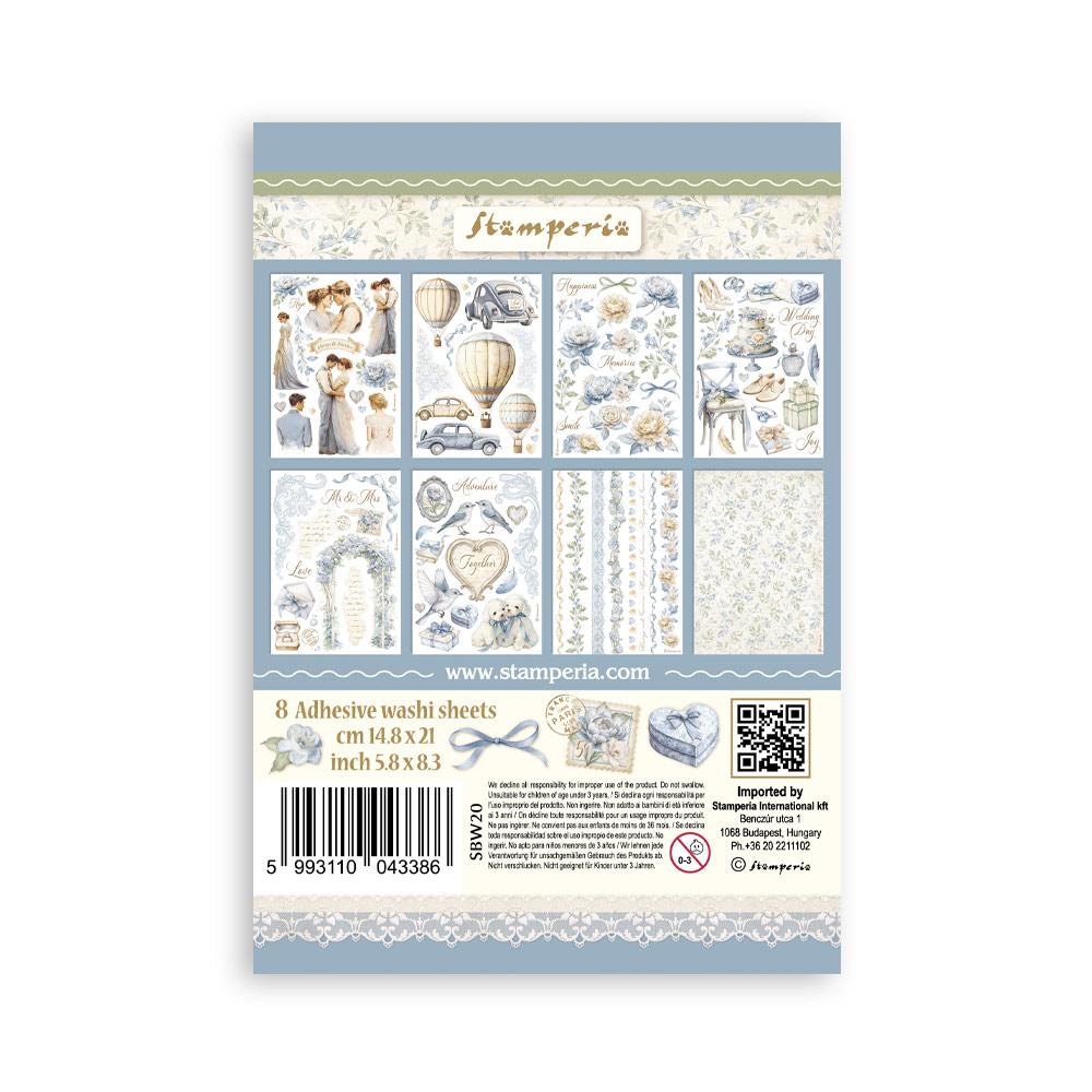 SBW20 Stamperia Timeless A5 Washi Pad (8pcs)
