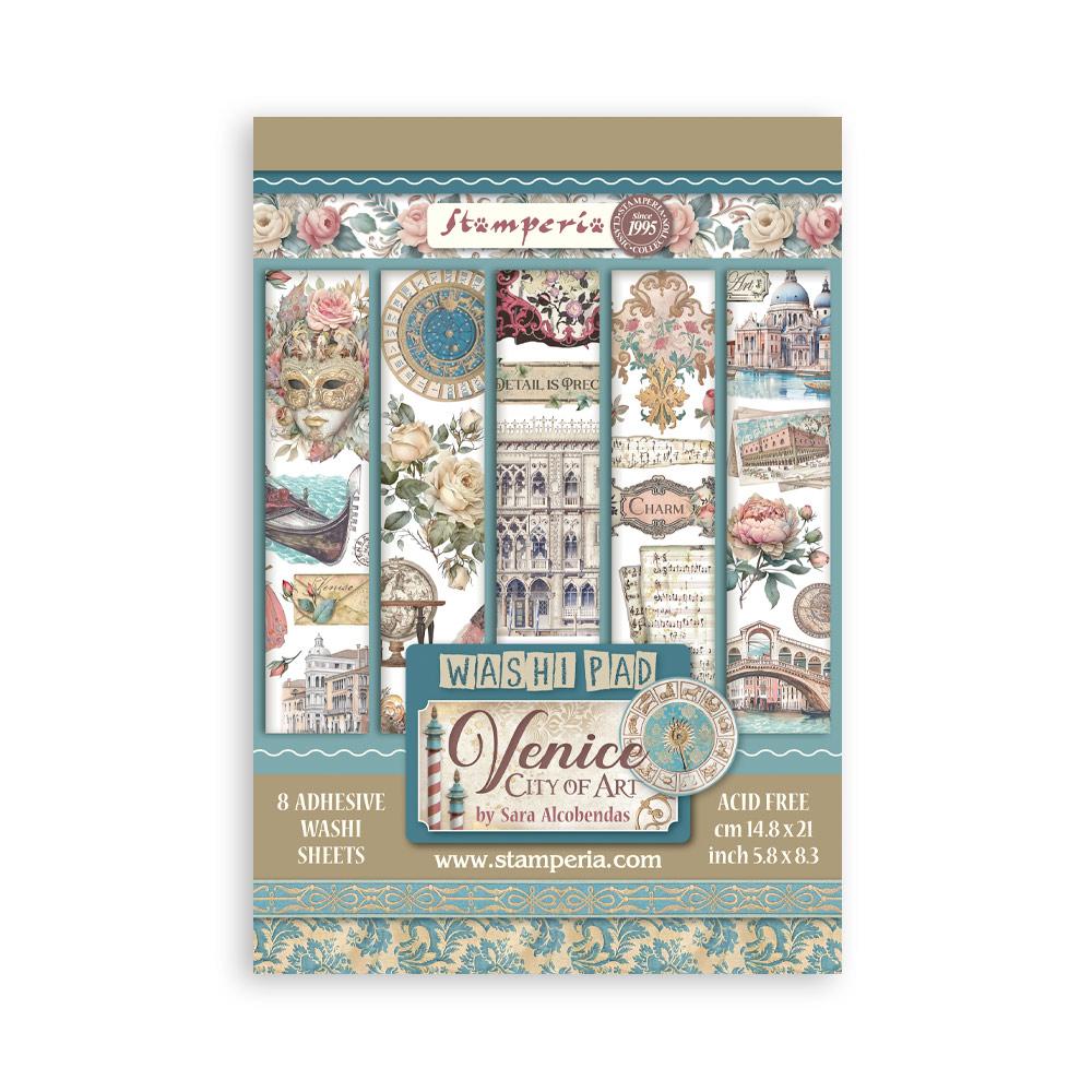 SBW21 Stamperia Venice City of Art A5 Washi Pad (8pcs)