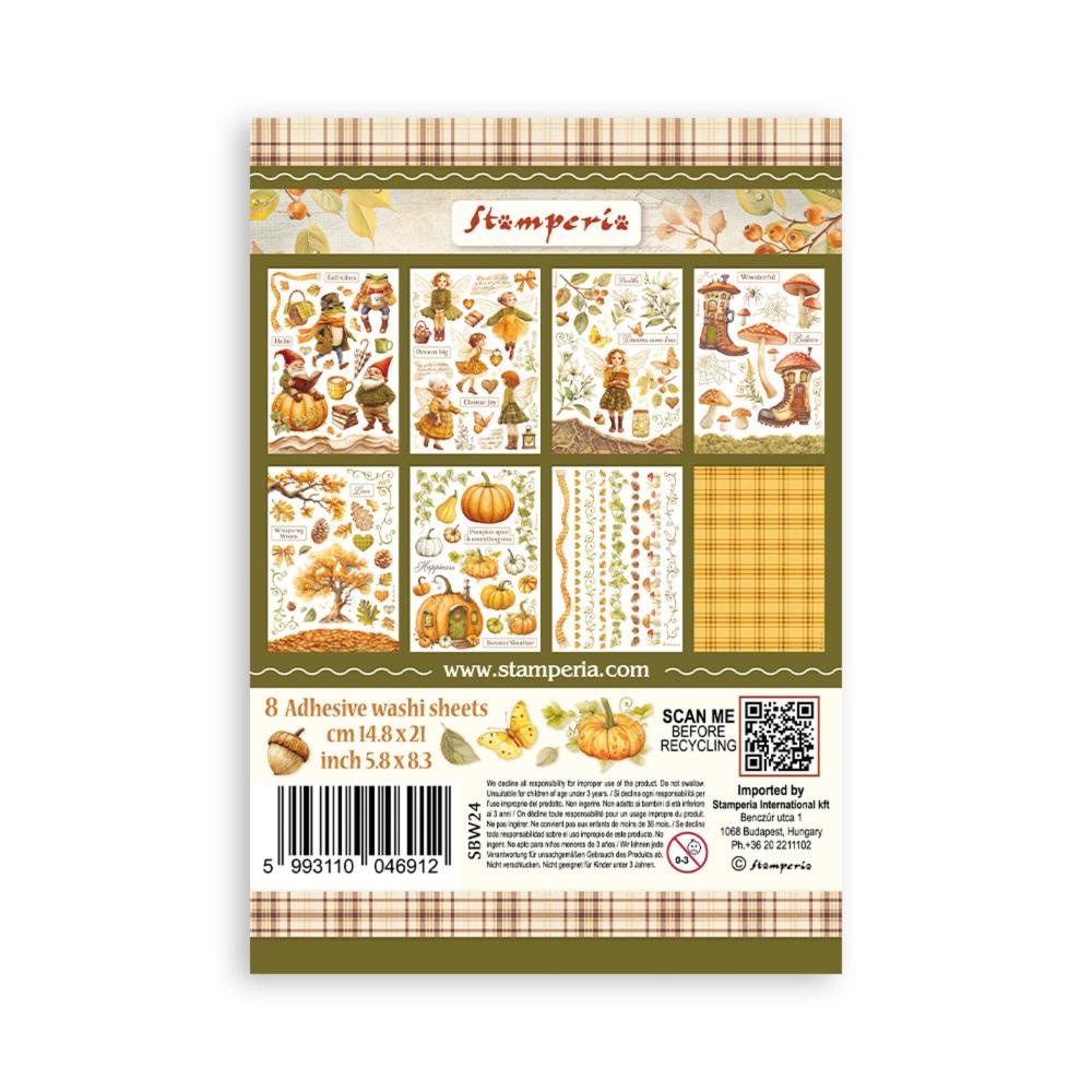 SBW24 Stamperia Whispering Woods A5 Washi Pad (8pcs)