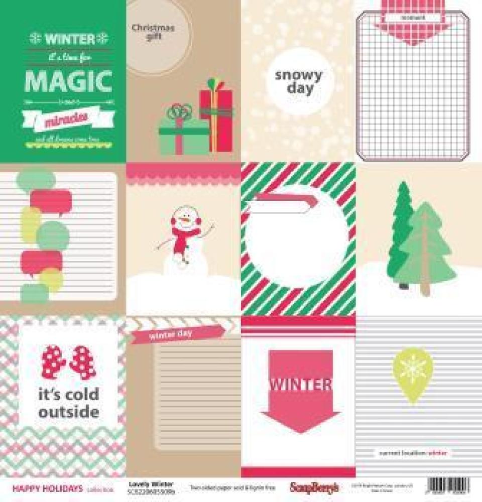 ScrapBerry´s 12x12 Scrapbooking Paper Pad Happy Holidays