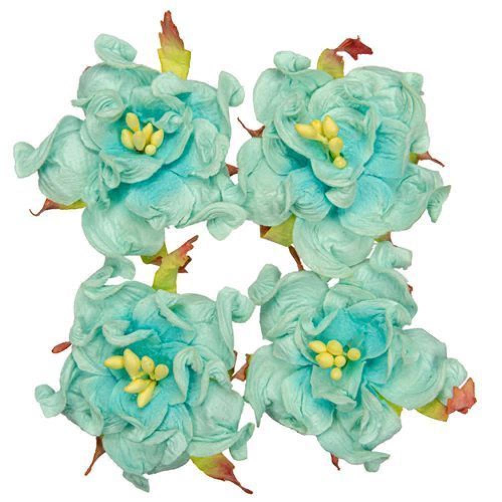 Mulberry Flowers Gardenia 5 cm Sky Blue