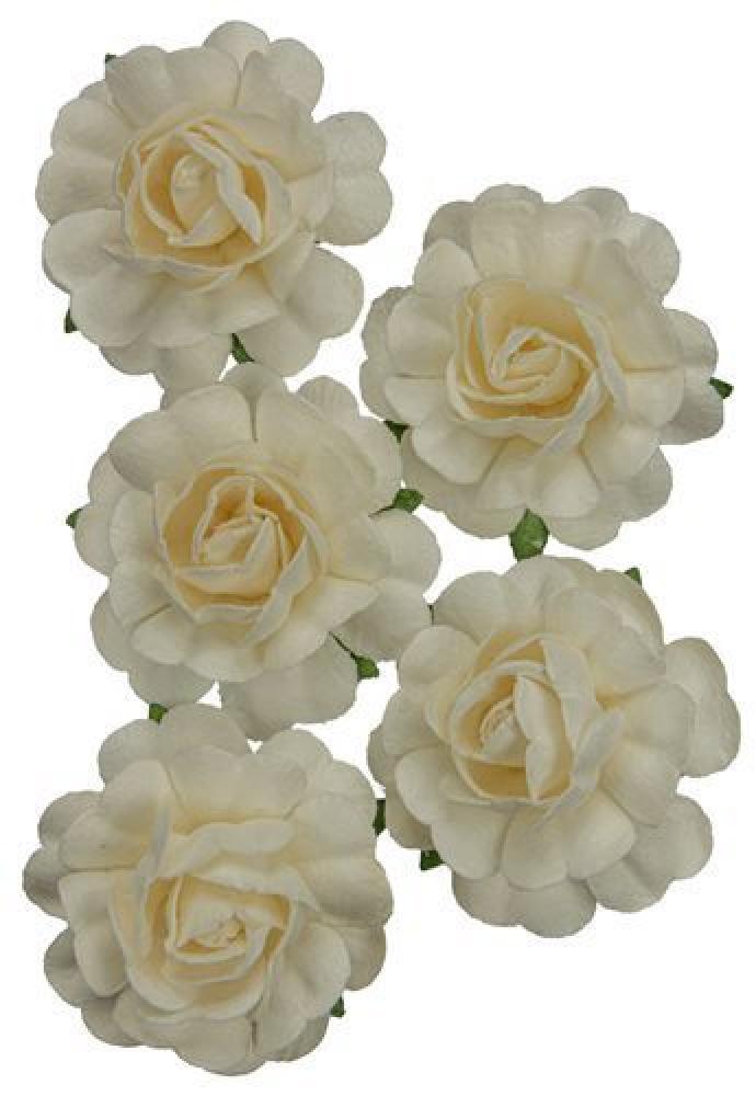 Mulberry Flowers Jubilee Roses 3.8 cm White