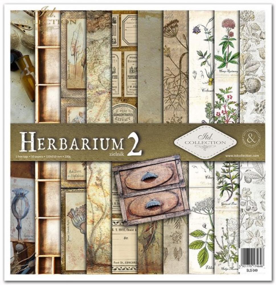 ITD Collection  Paper Pad 12x12 Herbarium 2 #049