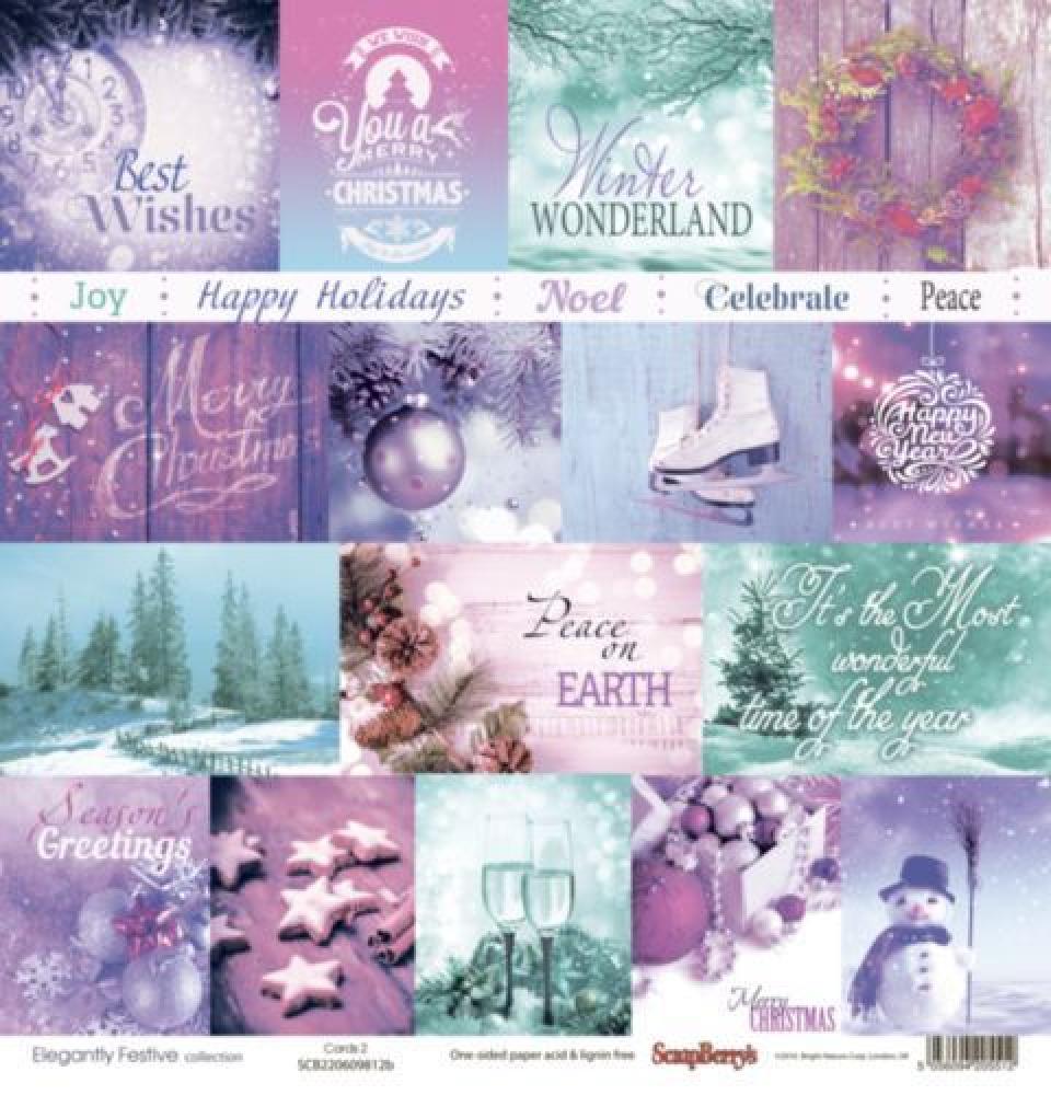 ScrapBerry´s 12x12 Scrapbooking Paper Pad Elegantly Festive