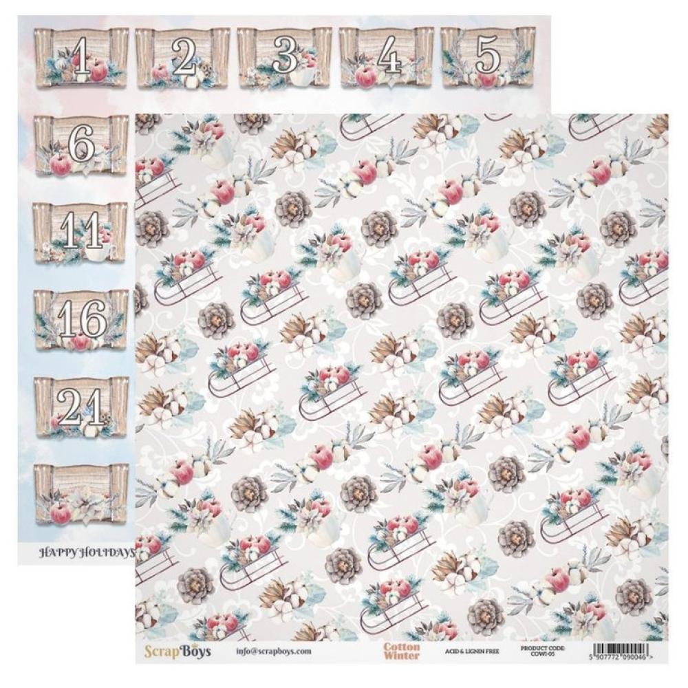 ScrapBoys 12x12 Paper Pack Cotton Winter