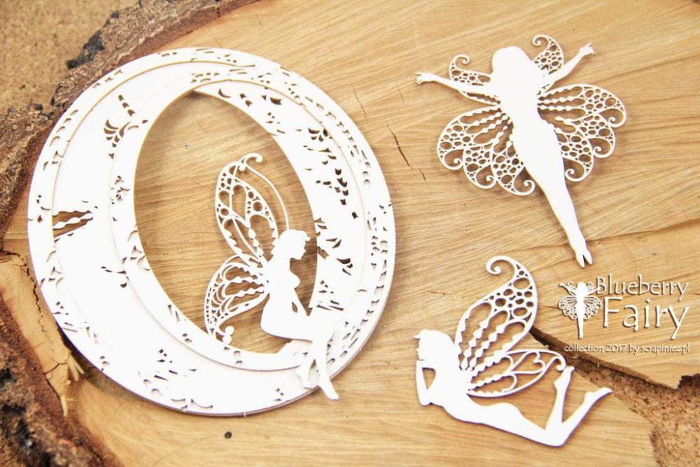 Scrapiniec Chipboard Blueberry Fairy XL Portal #4733