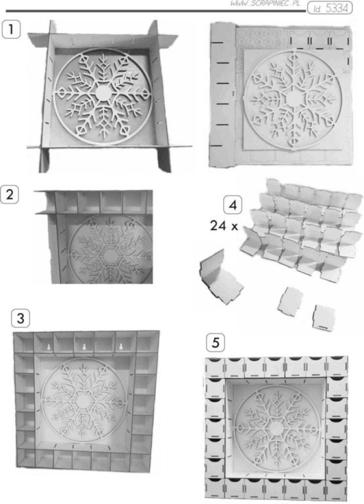 Scrapiniec DIY Advent Calendar with Snowflake