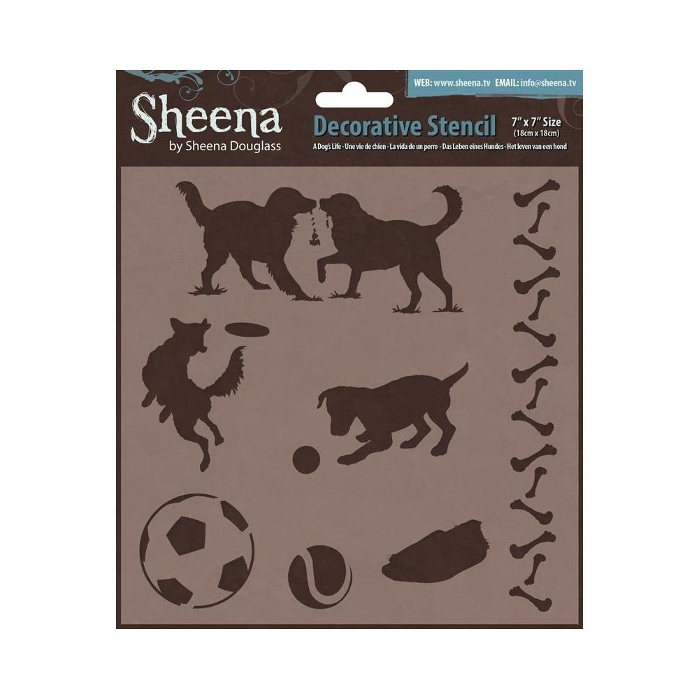 Sheena Douglass Decorative 7x7 Stencil A Dog's Life