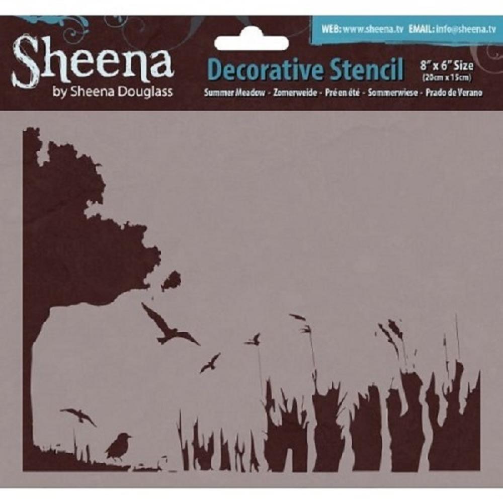 Sheena Douglass Decorative 8x6 Stencil Summer Meadow