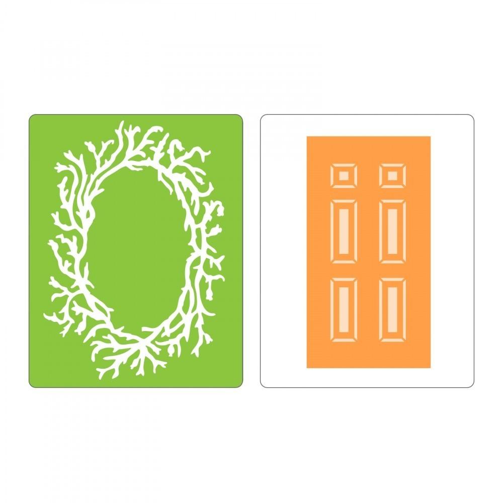 Sizzix Embossing Folder 2PK Door & Wreath Set