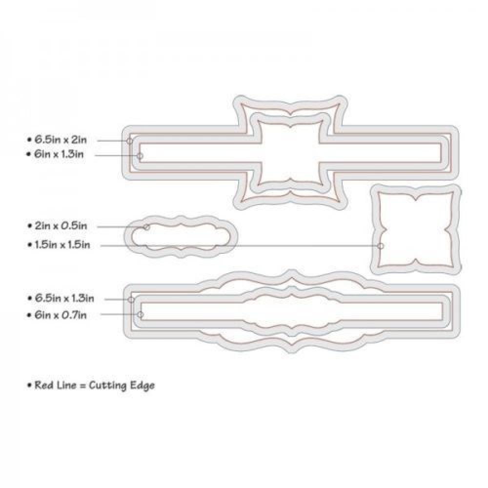 Sizzix Framelits Die Set 6PK Fancy Wrappers