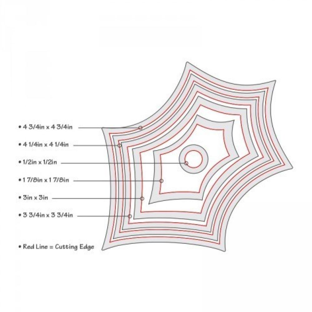 Sizzix Framelits Die Set 6PK Holly & Berry Leaves