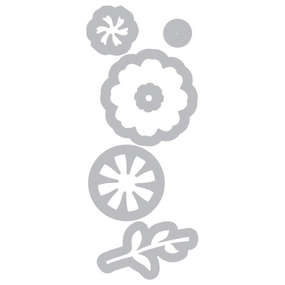Sizzix Thinlits 6PK Dies Flower Layers & Stem