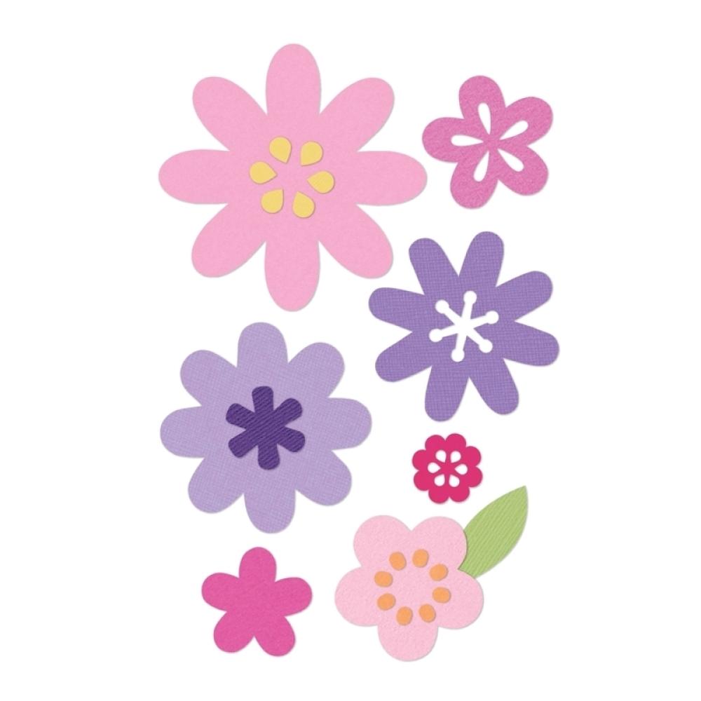 SALE Sizzix Thinlits Die Set 11PK Flower Layers & Leaf 660146