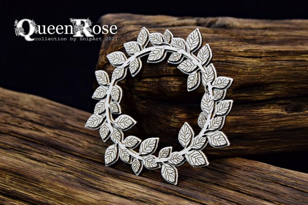 SnipArt Chipboard Queen Rose Layered Wreath #24919