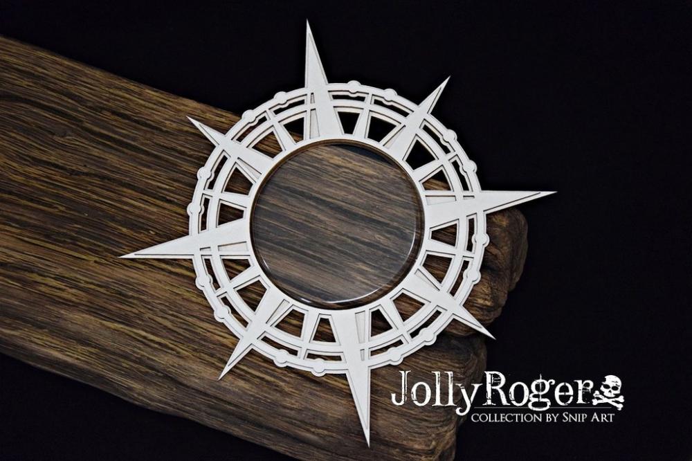 SnipArt Shaker Box Jolly Roger Wind Rose #39332